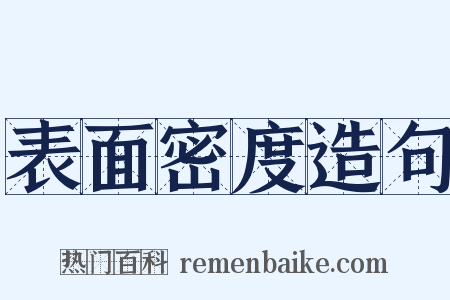 表面密度造句是什么意思的图片